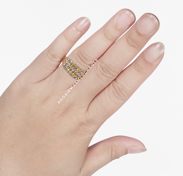 Merchant9 Cincin Emas Bubble Dimensi 3 Layer 2C L:0.85CM