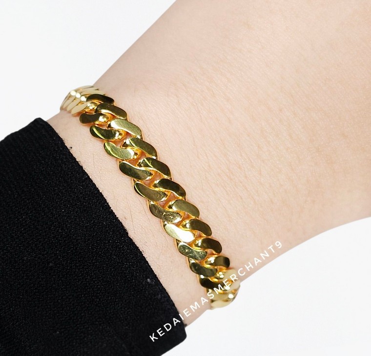 Merchant9 Rantai Tangan Benson Polish Padu L:0.7CM (Klip Petak)