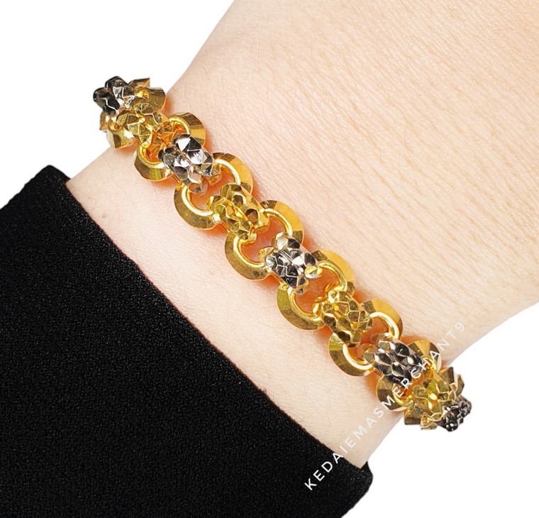 Merchant9 Rantai Tangan Double Kendi Love Gantung Chrome L:0.8CM