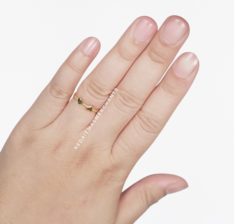 Merchant9 Cincin Emas Love Polish Minimalist L:0.3CM