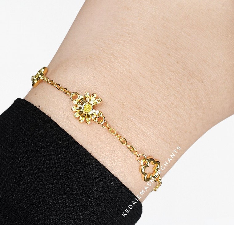 Merchant9 Rantai Tangan Polo Bunga Daisy Peaceminusone L:0.9CM