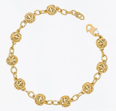 Merchant9 Rantai Tangan Sauh Oval Candy Kerawang Bunga Daisy L:0.8CM