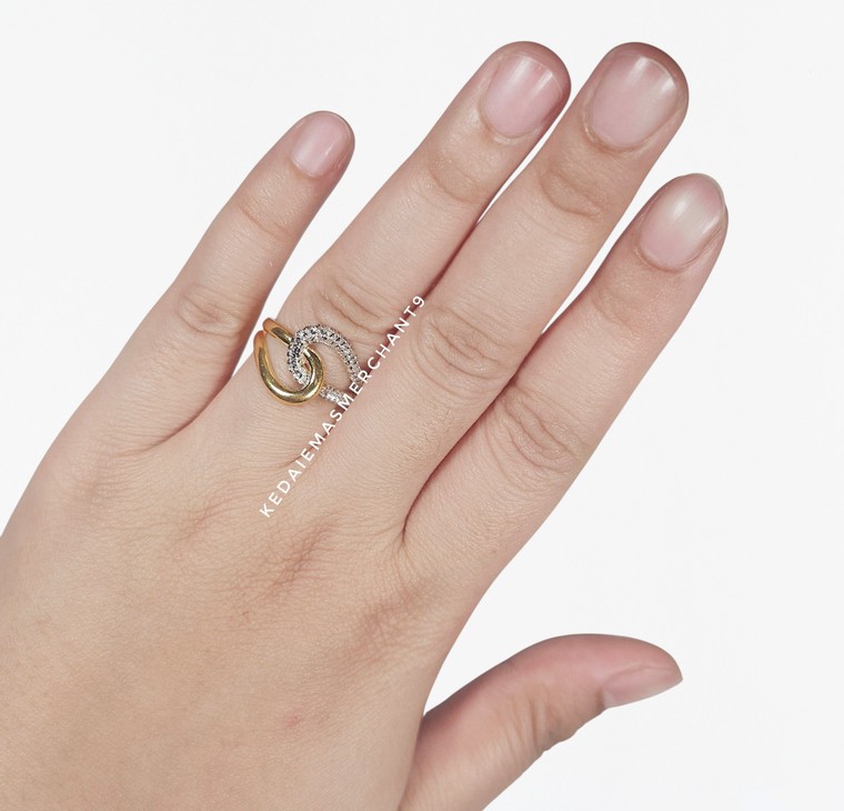 Merchant9 Cincin Emas Belt Diamond Cut 2C L:1.4CM