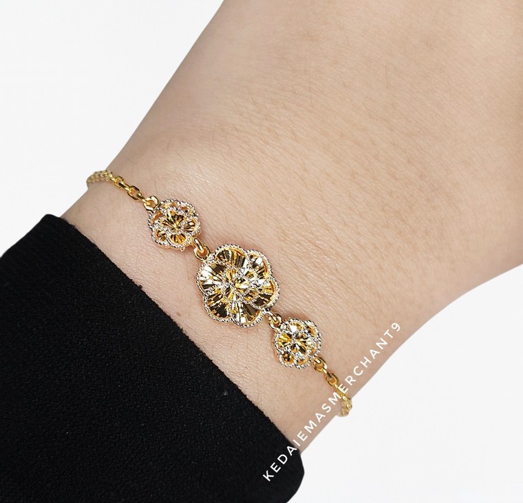 Merchant9 Rantai Tangan Choker Sauh Flora De Amore 2C L:1.1CM