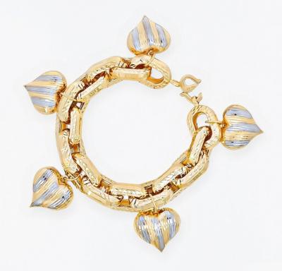 Merchant9 Rantai Tangan Sauh Dimensi Gantung Love Chrome L:1.1CM