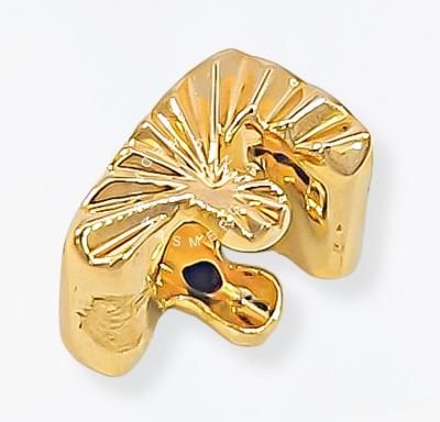 Merchant9 Beads Huruf F (HARD GOLD- Supper Hollow)