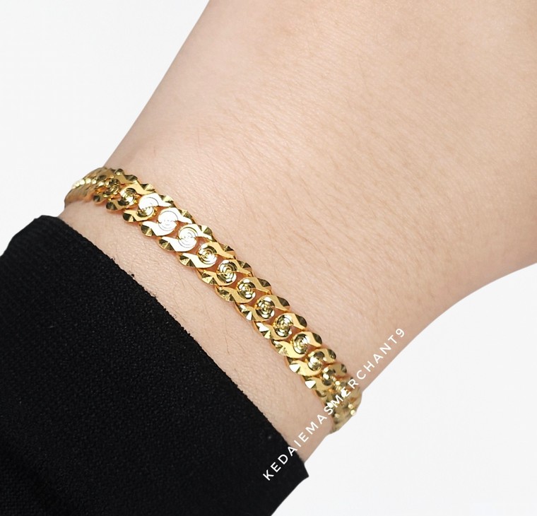 Merchant9 Rantai Tangan Kelisa Padu L:0.6CM