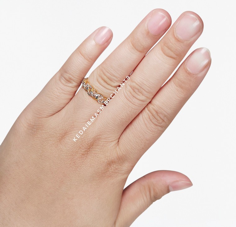Merchant9 Cincin Emas Tocang Diamond Cut 2C L:0.45CM