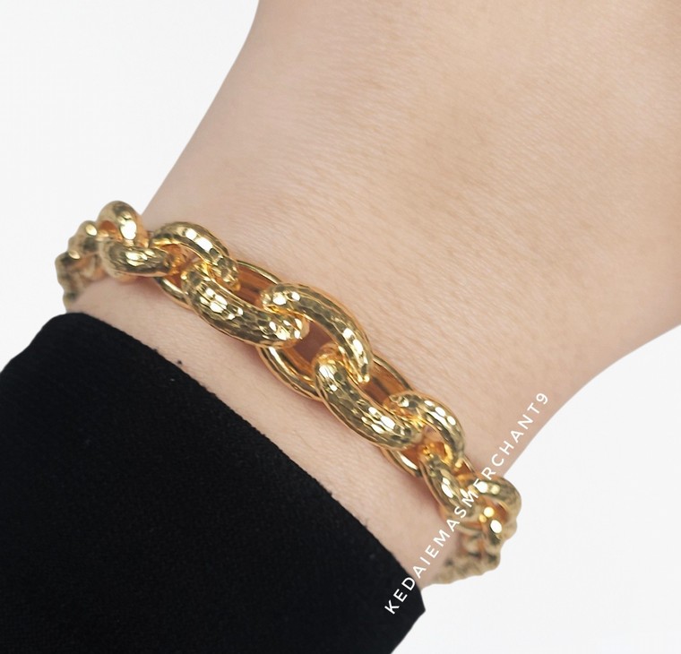 Merchant9 Rantai Tangan Sauh Oval Dimensi Perut Ular L:1.1CM