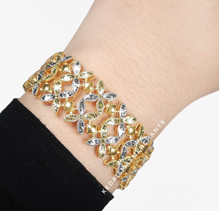 Merchant9 Rantai Tangan Honey Tanjung Kerawang 2 Layer 2C L:2CM (CANGKUK SLIDE)