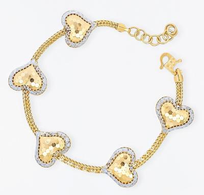 Merchant9 Rantai Tangan Belut Love Honeycomb 2C L:1.5CM