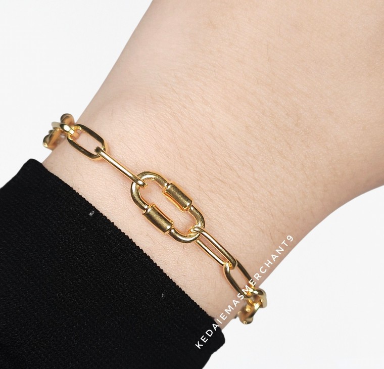 Merchant9 Rantai Tangan Marget Paperclip Polish L:0.9CM