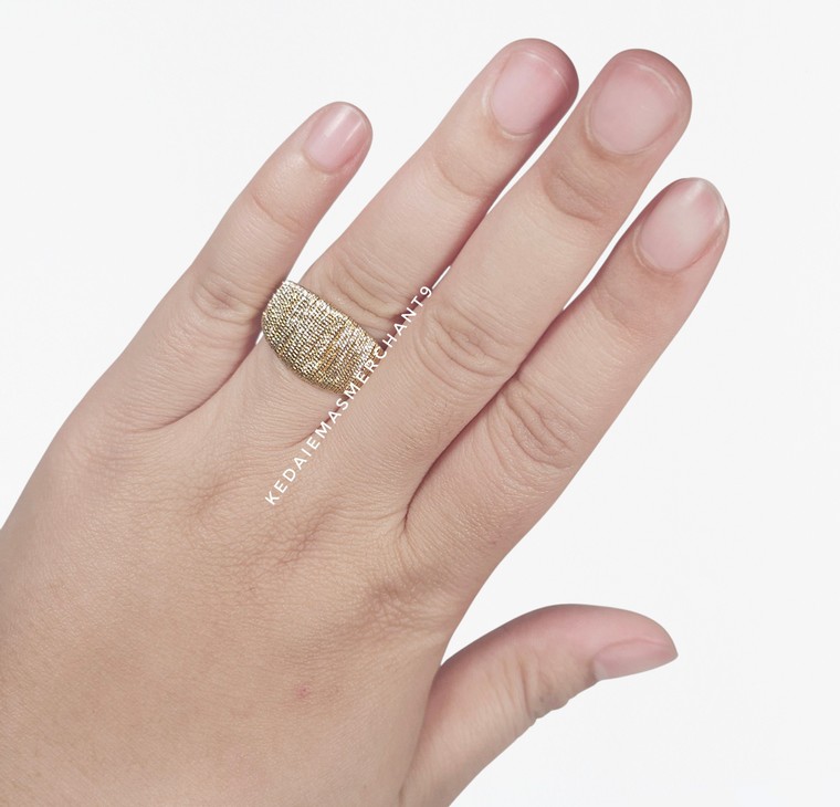 Merchant9 Cincin Emas Lintah Cecelia 2C L:1.2CM