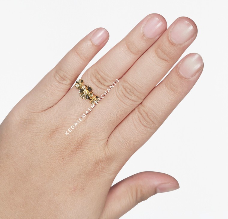Merchant9 Cincin Emas Anggrek Polish L:0.8CM