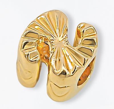 Merchant9 Beads Huruf N (HARD GOLD- Supper Hollow)