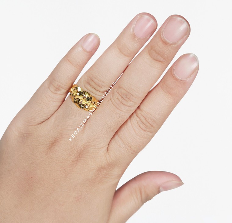 Merchant9 Cincin Emas Gajah Dimensi Pasir L:1CM