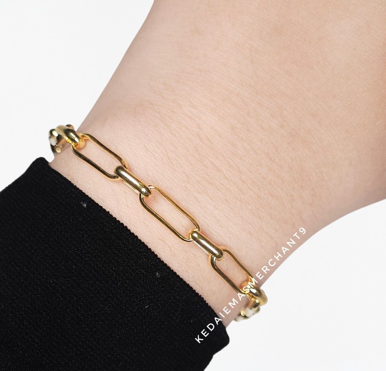 Merchant9 Rantai Tangan Paperclip Polish L:0.5CM