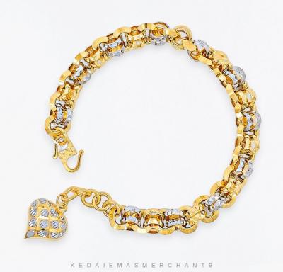 Merchant9 Rantai Tangan Double Kendi Love Gantung Chrome L:0.8CM