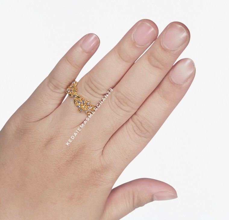 Merchant9 Cincin Emas Blossom Royale 2C Full L:0.9CM