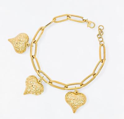 Merchant9 Rantai Tangan Choker Paperclip Gantung Love L:0.55CM