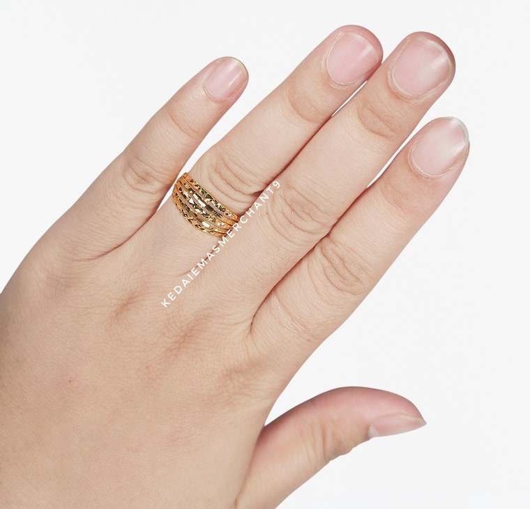 Merchant9 Cincin Fesyen KLCC 5 Layer Dimensi L:0.9CM