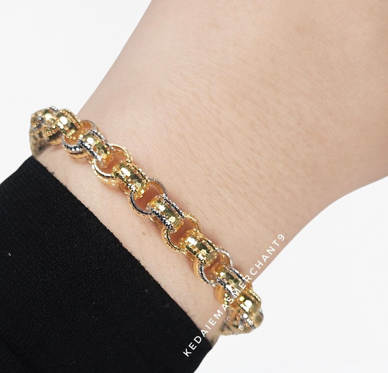 Merchant9 Rantai Tangan Kendi Kerawang Honey Love Gantung 2C L:0.7CM