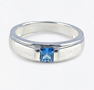 Merchant9 Cincin Perak Batu Biru Muda