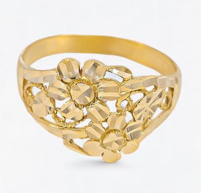 Merchant9 Cincin Emas Bunga Kerawang L:1.3CM