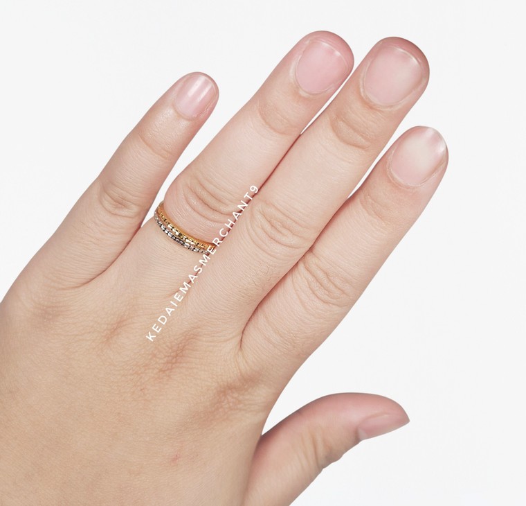 Merchant9 Cincin Emas KLCC 2 Layer Chrome