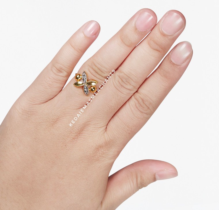 Merchant9 Cincin Emas Tanjung Polish Diamond Cut 2C L:1.1CM