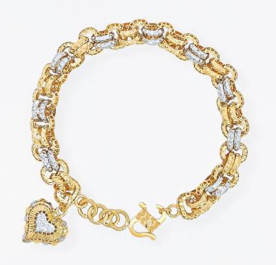 Merchant9 Rantai Tangan Double Kendi Kerawang Love Gantung 2C L:0.9CM