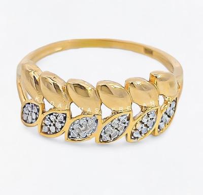 Merchant9 Cincin Emas Leaf Polish Diamond Cut 2C L:0.8CM