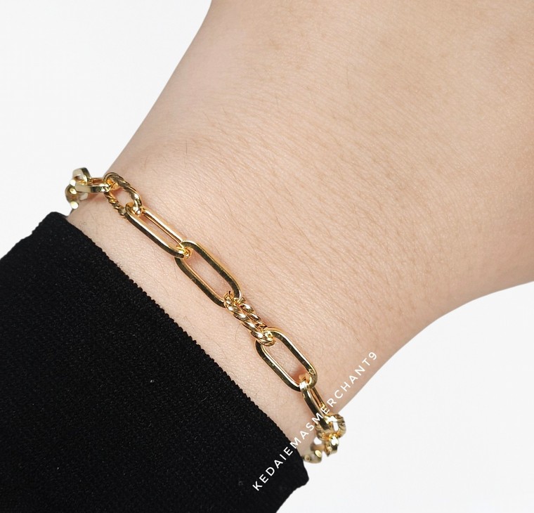 Merchant9 Rantai Tangan Paperclip Sauh Twist L:0.5CM