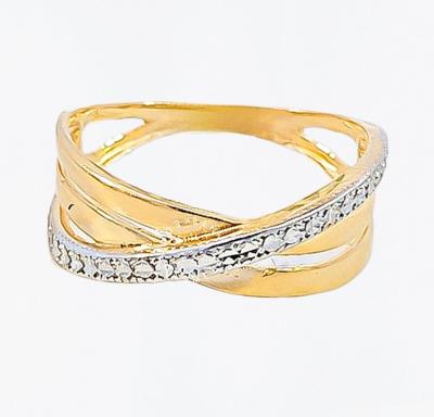 Merchant9 Cincin Emas Silang Diamond Cut 2C L:0.65CM