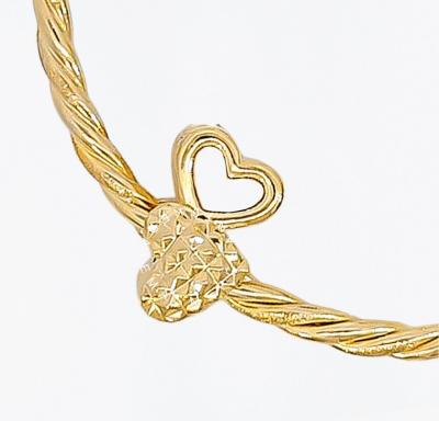 Merchant9 Beads Love Twin L:0.9CM (HARD GOLD- Supper Hollow)