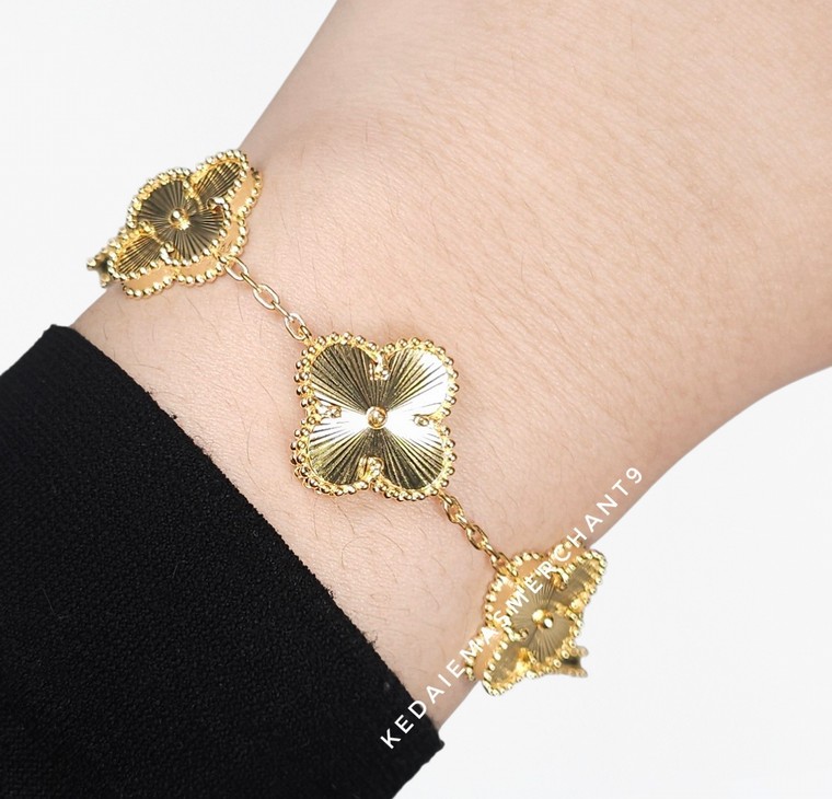 Merchant9 Rantai Tangan Sauh VC 5 Clover L:1.7CM