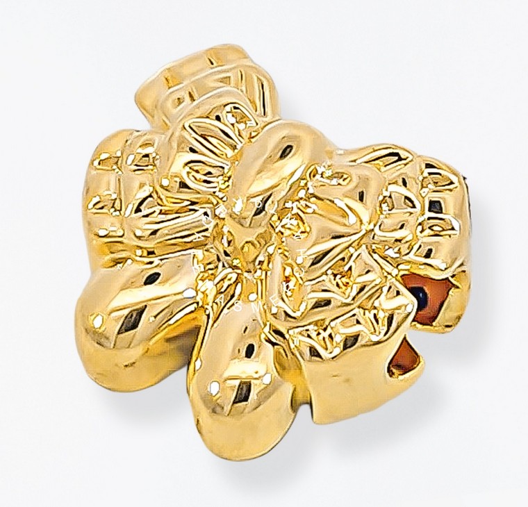 Merchant9 Beads Ribbon Pink L:1.4CM (HARD GOLD- Supper Hollow)