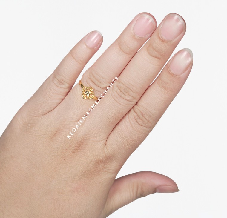 Merchant9 Cincin Emas Fleur Minimalist L:0.85CM