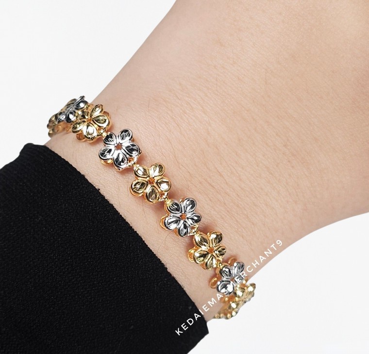 Merchant9 Rantai Tangan Bunga Camellia 2C L:0.8CM