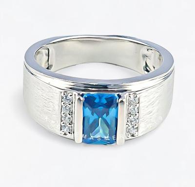 Merchant9 Cincin Perak Batu Biru Muda Hang Hassan