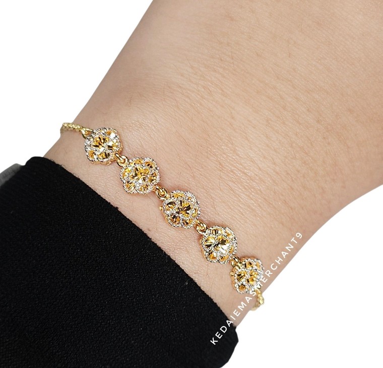 Merchant9 Rantai Tangan Choker Sauh Flora De Amore 2C L:0.7CM