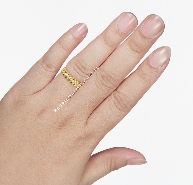 Merchant9 Cincin Emas Gajah Pasir Dimensi L:0.45CM