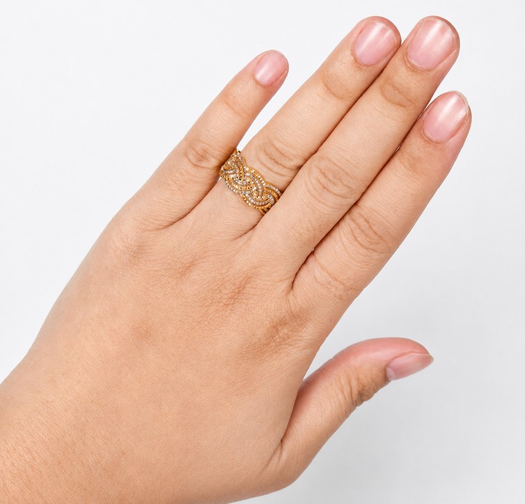 Merchant9 Cincin Emas Tocang Diamond Cut Chrome L:0.9CM