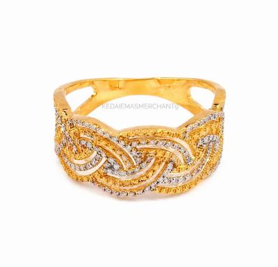 Merchant9 Cincin Emas Tocang Diamond Cut Chrome L:0.9CM