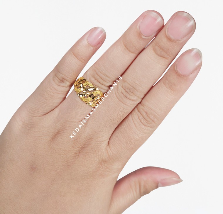 Merchant9 Cincin Emas Kait Pasir Dimensi L:1.1CM