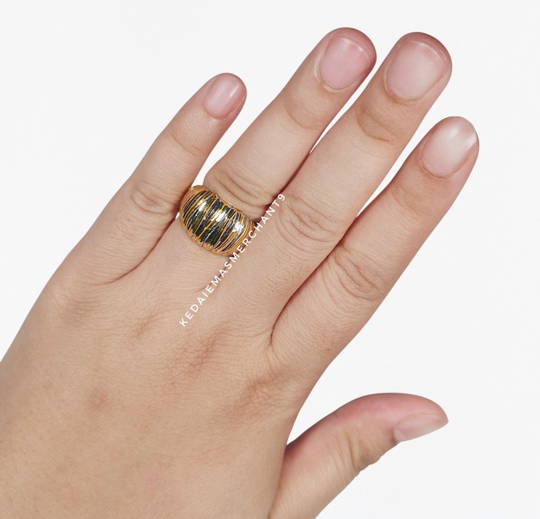 Merchant9 Cincin Emas Lintah Stripe Avatar 2C L:1.3CM