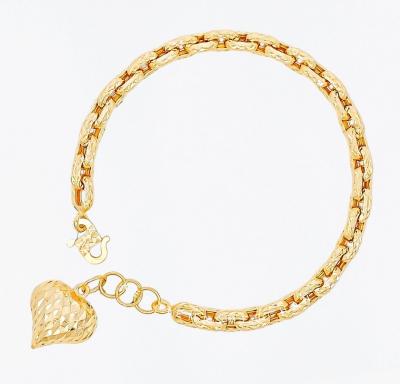 Merchant9 Rantai Tangan Sauh Diamond Cut Love Gantung L:0.55CM