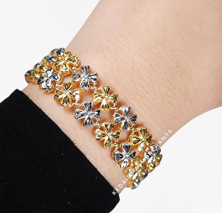 Merchant9 Rantai Tangan Clover 2 Layer 2C L:1.6CM