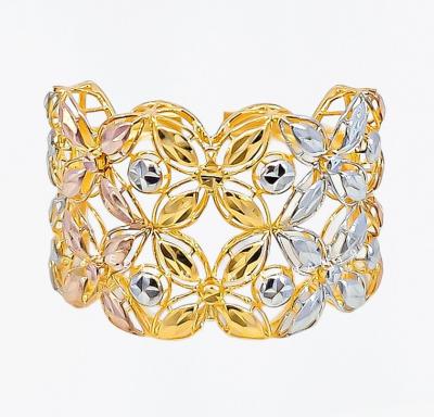 Merchant9 Cincin Emas Bunga Tanjung Kerawang 2 Layer 3C L:1.6CM