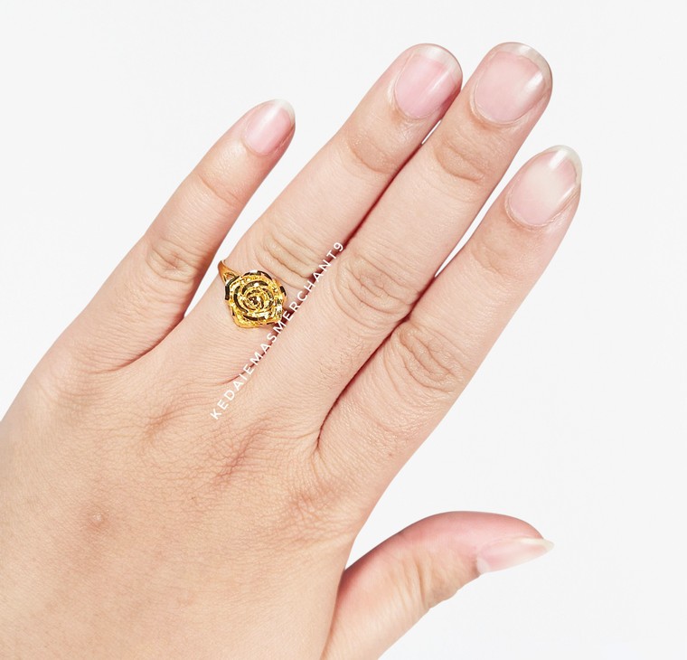 Merchant9 Cincin Emas Bunga Rose